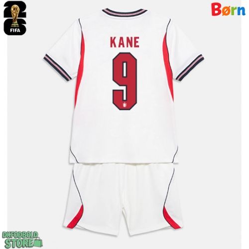 England Harry Kane #9 Replika Babytøj Hjemmebanesæt Børn VM 2026 Kortærmet (+ Korte bukser)